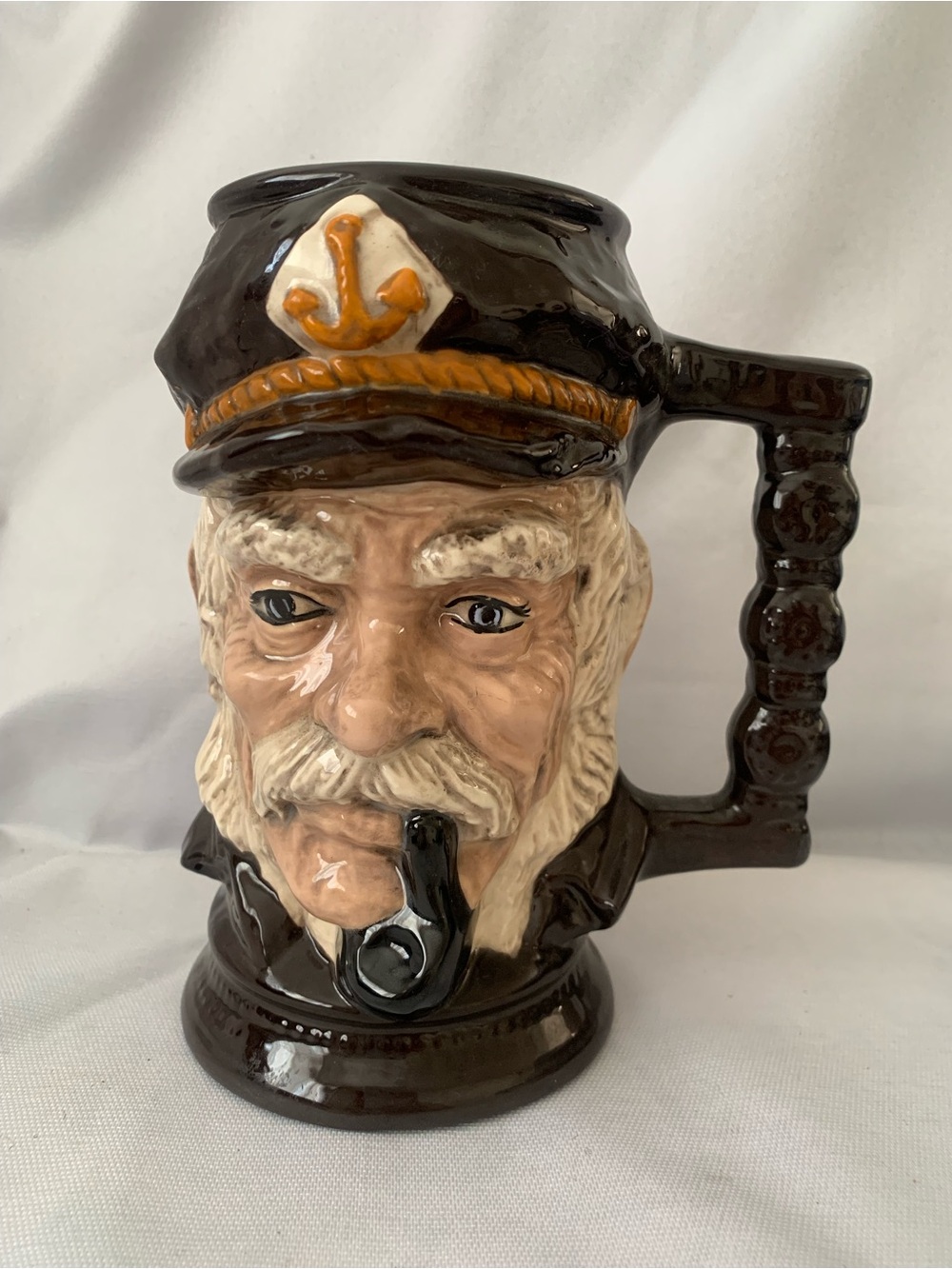 70's Capodimonte Hand Painted Italian Mug Toby style Mug Sea Captain